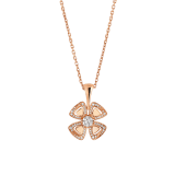 Fiorever Halskette aus 18 Karat Roségold mit einem zentralen Diamanten und Diamant-Pavé 356223 image 1