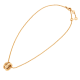 B.zero1 necklace with 18 kt yellow gold pendant set with demi-pavé diamonds on the edges and 18 kt yellow gold chain 359386 image 2
