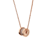 B.zero1 rose gold necklace with pavé diamonds 351116 image 1