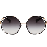 Le Gemme Serpenti “Spell” gold plated irregular rounded sunglasses with mother-of-pearl inserts. 904046 image 2