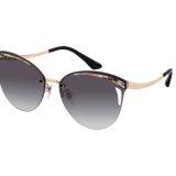 Bvlgari Serpentine Rainbow Scales semi-rimless cat-eye metal sunglasses 903639 image 1