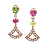DIVAS' DREAM Ohrringe aus 18 Karat Roségold mit farbigen Edelsteinen und Diamant-Pavé 355616 image 1