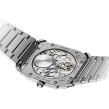 Octo Finissimo Tourbillon watch with mechanical manufacture movement, flying see-through tourbillon, manual winding, sandblasted titanium ultra-thin case, dial and bracelet 103016 image 3