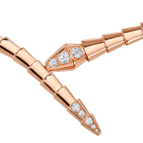 Collana Serpenti Viper in oro rosa 18 kt con semi-pavé di diamanti. CL858905 image 2