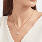 BVLGARI BVLGARI 18 kt rose gold chain and 18 kt rose gold pendant set with mother-of-pearl insert and pavé diamonds (0.34 ct) 358375 image 6