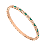 Schmaler Serpenti Viper Armreif aus 18 Karat Roségold mit Elementen aus Malachit BR859177 image 1