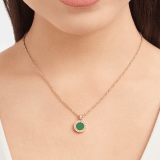 BVLGARI BVLGARI necklace with 18 kt rose gold chain and 18 rose gold pendant set with green jade and pavé diamonds 357256 image 2