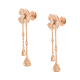 Fiorever 18 kt rose gold pendant Earring set with two round brilliant-cut diamonds (0.21 ct) and pavé diamonds (0.17 ct) 357143 image 2
