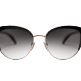 BVLGARI BVLGARI soft cat-eye metal sunglasses featuring a round décor with double logo. 903913 image 2