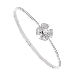Fiorever 18 kt white gold bangle bracelet set with pavé diamonds (0.30 ct) BR859038 image 1
