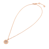 BVLGARI BVLGARI necklace with 18 kt rose gold chain and 18 kt rose gold pendant set with onyx and pavé diamonds 350815 image 2