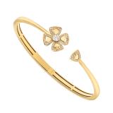 Fiorever Armband aus 18 Karat Gelbgold mit einem zentralen Diamanten und Diamant-Pavé BR858997 image 1