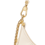 Serpenti Ellipse small crossbody bag in Urban grain and smooth flamingo quartz pink calf leather with flamingo quartz pink gros grain lining. Captivating snakehead closure in gold-plated brass embellished with black onyx scales and red enamel eyes. Online exclusive colour. 1204-Hobo image 5