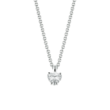 Griffe 18 kt white gold pendant with heart cut diamond and 18 kt white gold chain 338204 image 1