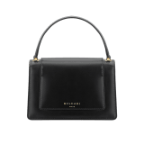 "Alexander Wang x Bvlgari" belt bag in smooth black calf leather. New double Serpenti head closure in antique gold-plated brass with tempting red enamel eyes. 288737 image 3