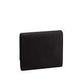 Coin and credit card holder in denim sapphire grain calf leather with brass palladium plated BVLGARI BVLGARI motif. BBM-COIN-CC-HOLDER image 4