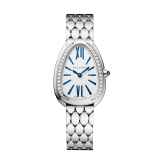 Serpenti Seduttori watch with 18 kt white gold case, 18 kt white gold bracelet, 18 kt white gold bezel set with diamonds and a white silver opaline dial. 103148 image 1