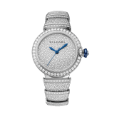 LVCEA watch in 18 kt white gold with brilliant-cut diamond set case and bracelet, and full pavé diamond dial. 102365 image 1
