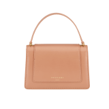 "Alexander Wang x Bvlgari" belt bag in smooth Caramel Topaz beige calf leather. New double Serpenti head closure in antique gold-plated brass with alluring red enamel eyes. 291171 image 3
