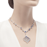 DIVAS' DREAM 18 kt white gold necklace set with coloured gemstones and pavé diamonds 355627 image 2
