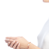 DIVAS' DREAM 18 kt rose gold bangle bracelet set with mother-of-pearl and carnelian elements BR858678 image 3