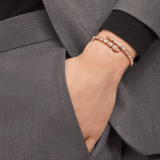 Serpenti Viperone-coil thin bracelet in 18 kt rose gold and full pavé diamonds BR858084 image 3