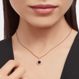 BULGARI BULGARI 18 kt rose gold necklace set with black onyx insert on the pendant and customizable with engraving on the back 359320 image 1