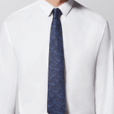 Pink "Optical Logo" seven-fold tie in fine jacquard silk. LOGOOPTICALb image 1