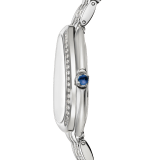 Serpenti Seduttori watch with 18 kt white gold case and bracelet both set with diamonds, and silver opaline dial 103276 image 3