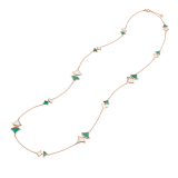 DIVAS' DREAM sautoir in 18 kt rose gold, set with malachite and mother-of-pearl elements. 353799 image 2