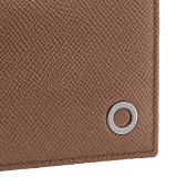 "BVLGARI BVLGARI" men's business card holder in Deep Garnet bordeaux and Ivory Opal white grain calf leather. Palladium-plated brass embellishment with logo. BBM-BC-HOLD-SIMPLEb image 4