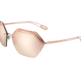 Bulgari Serpenteyes Revolution hexagonal wrap-around metal sunglasses. 904006 image 1