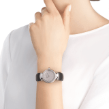 DIVAS' DREAM watch with 18 kt white gold case set with brilliant-cut diamonds, diamond-pavé dial and black satin bracelet 102561 image 4