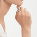 Fiorever Ring aus 18 Karat Weißgold mit einem zentralen runden Diamanten im Brillantschliff und Diamant-Pavé AN858691 image 3