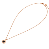 BULGARI BULGARI 18 kt rose gold necklace set with black onyx insert on the pendant and customizable with engraving on the back 359320 image 2