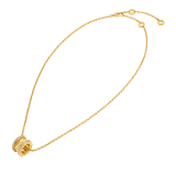 B.zero1 Rock necklace with 18 kt yellow gold pendant with studded spiral, pavé diamonds on the edges and 18 kt yellow gold chain 357885 image 2