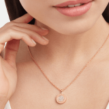 BVLGARI BVLGARI necklace with 18 kt rose gold chain and 18 kt rose gold pendant set with onyx and pavé diamonds 350815 image 2