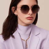Le Gemme Serpenti “Spell” gold plated irregular rounded sunglasses with mother-of-pearl inserts. 904046 image 3