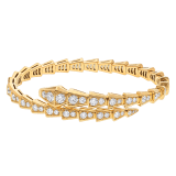 Serpenti Viper 18 kt yellow gold bracelet with pavé diamonds BR858983 image 2