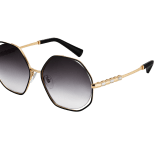 Le Gemme Serpenti “Spell” gold plated irregular rounded sunglasses with mother-of-pearl inserts. 904046 image 1