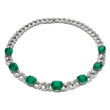 Das Gemme Principesche Collier mit atemberaubenden Smaragden, die sich mit Diamanten an einer imposanten Kette zu einem zeitlosen Design verbinden, funkelt in majestätischer Pracht. 260504 image 1