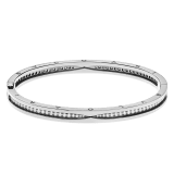B.zero1 18 kt white gold bracelet set with pavé diamonds on the spiral BR859000 image 2