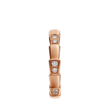 Serpenti Viper 系列单环戒指,18K玫瑰金材质,饰以半密镶钻石。 AN857896 image 2