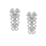Fiorever Ohrring mit Anhänger aus 18 Karat Weißgold mit 6 runden Diamanten im Brillantschliff und Diamant-Pavé. 356911 image 1