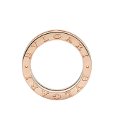Anello B.zero1 a una fascia in oro rosa 18 kt con pavé di diamanti lungo la spirale. B-zero1-1-bands-AN854461 image 2