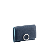 "Bvlgari Clip" coin purse in Denim Sapphire blue and Aegean Topaz light blue calfskin. Iconic logo clip closure in palladium-plated brass 290671 image 1