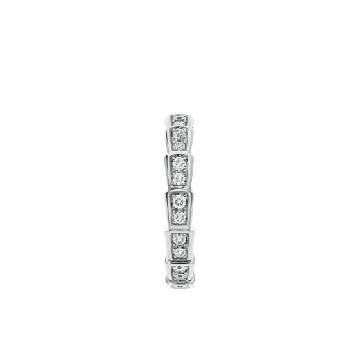 Serpenti Viper wedding band in 18 kt white gold, set with full pavé diamonds. AN856949 image 3