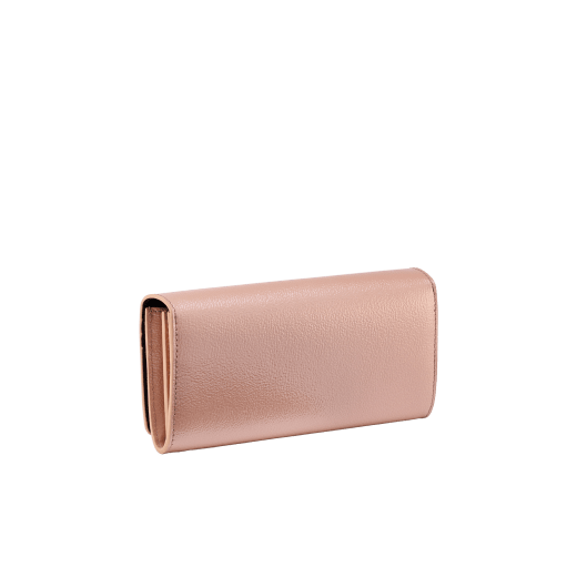 BULGARI BULGARI large wallet in grained, patent-finish, amaranth garnet red Urban calf leather with black calf leather interior. Iconic light gold-plated brass clip with flap closure. 579-WLT-SLI-POC-UVCL image 3