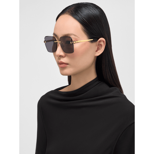 Serpenti Forever square rimless sunglasses with enamelled snakehead embellishment 904387 image 1
