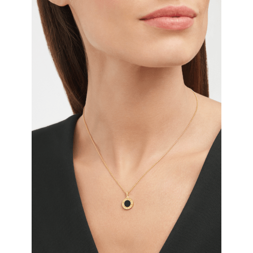 Onyx Necklace With Jet, Opal, & Mother of Pearl Inlay Pendant - Gold Bear  Trading Company